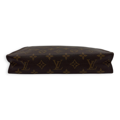 Louis Vuitton Pochette 26 Brown Pouch in Monogram Coated Canvas, Gold hardware_5