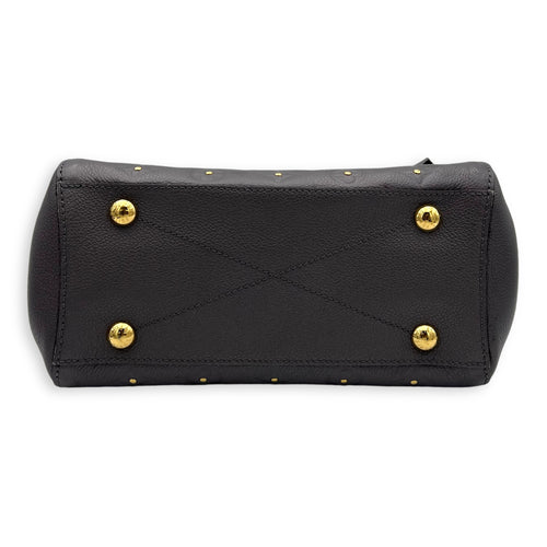 Louis Vuitton Montaigne Top Handle Bag BB Grey in Empreinte Leather, Gold hardware_5