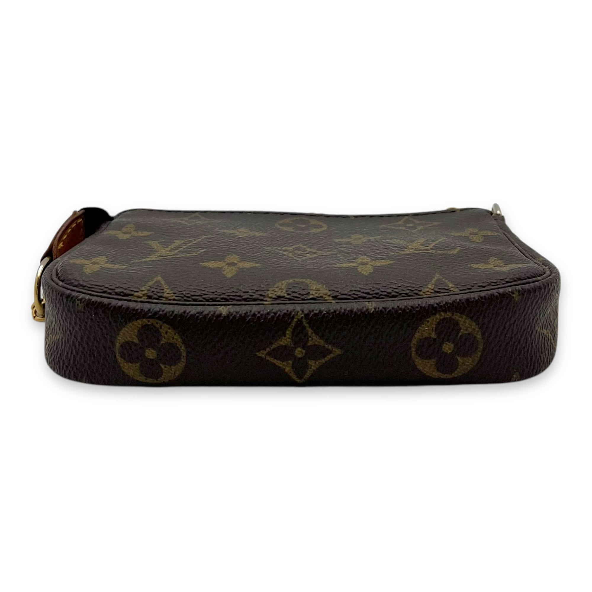 Louis Vuitton Pochette Accessoires Brown Pouch in Monogram Coated Canvas, Gold hardware_5