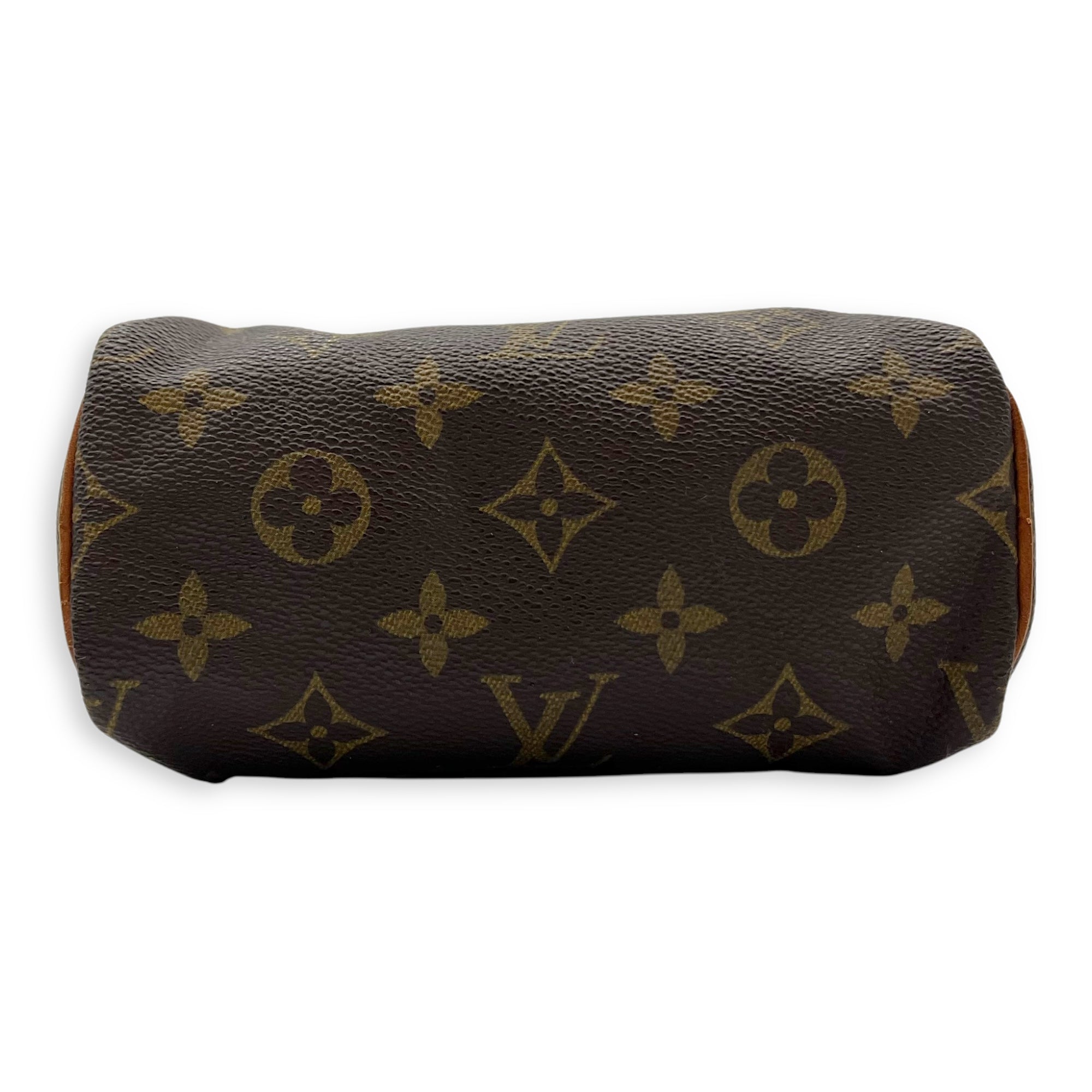 Louis Vuitton Speedy Crossbody Bag Brown in Monogram Coated Canvas, Gold hardware_5