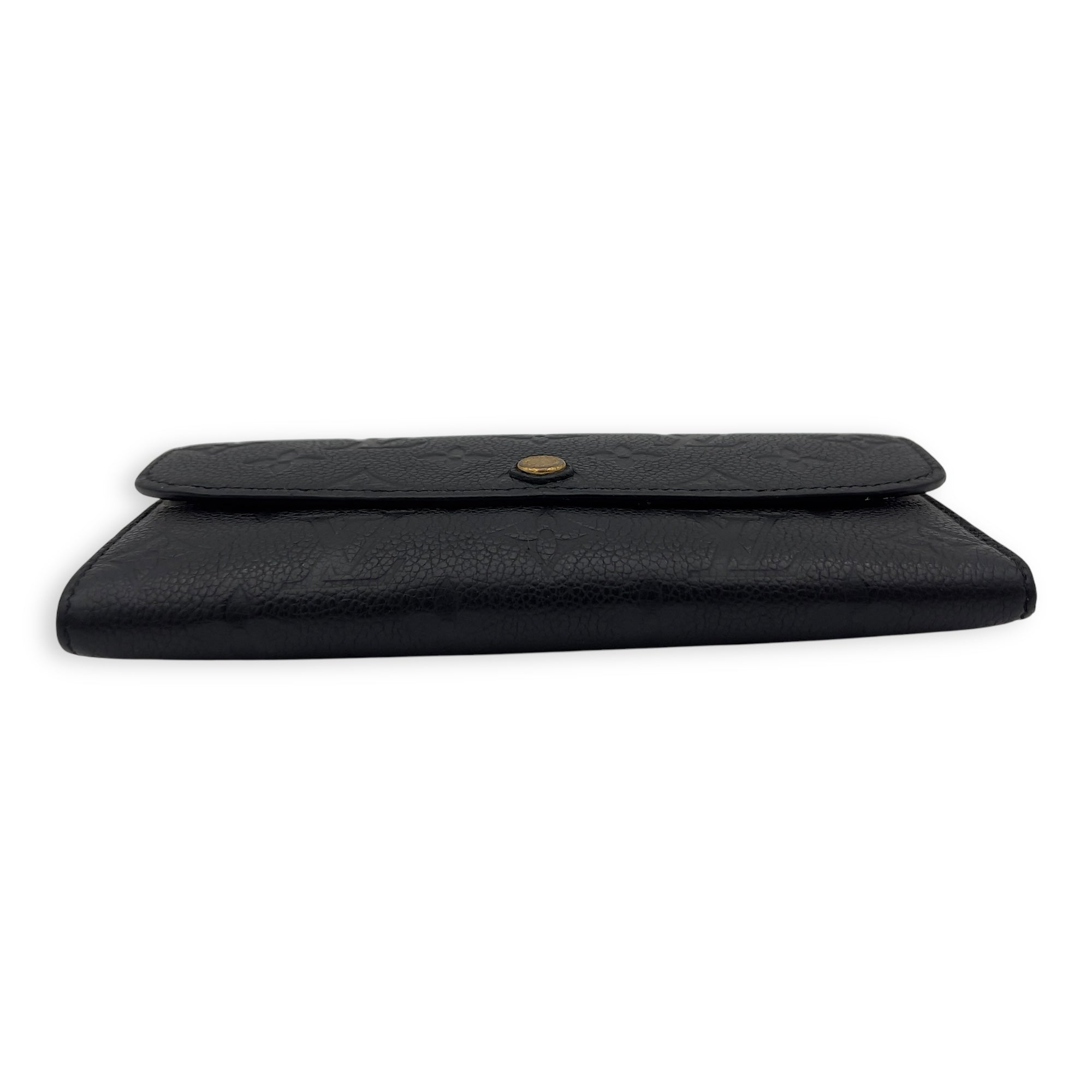 Louis Vuitton Emilie Wallet Black in Empreinte Leather, Gold hardware_5