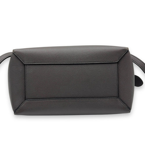 Celine Belt Micro Grey Top Handle Bag in Calfskin, Gold hardware_5