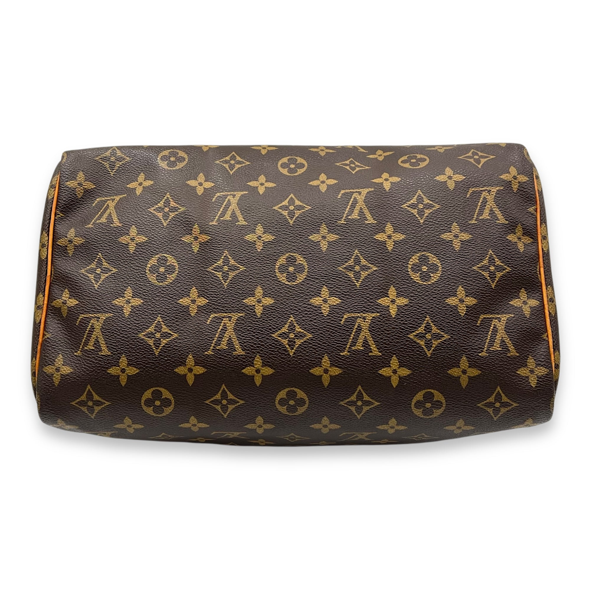 Louis Vuitton Speedy Top Handle Bag 30 Brown in Monogram Coated Canvas, Gold hardware_5