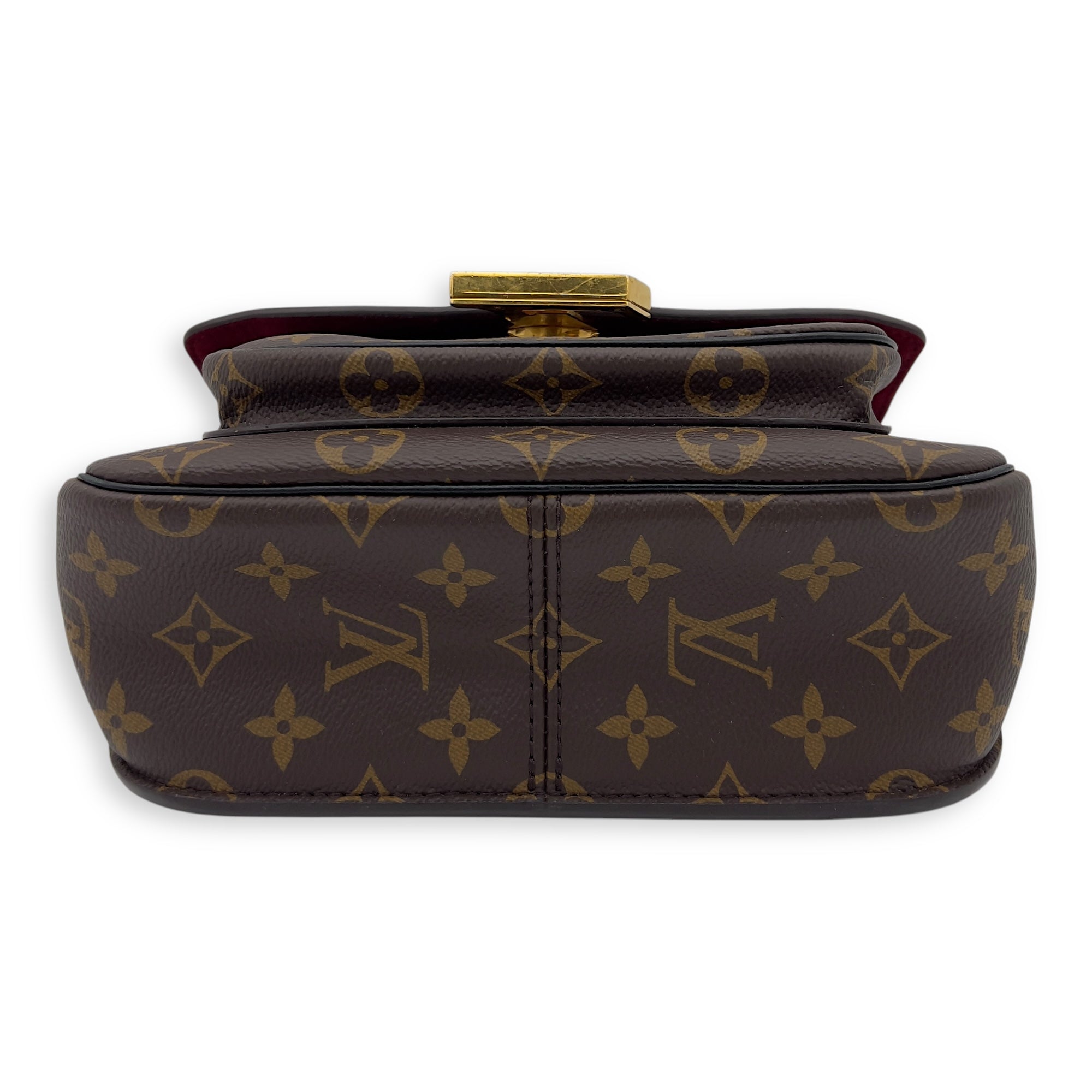 Louis Vuitton Passy Shoulder Bag Brown in Monogram Coated Canvas, Gold hardware_5