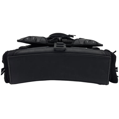 Balenciaga Hourglass Top Handle Bag Black in Fabric_5
