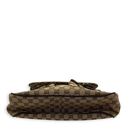 Gucci GG Canvas Brown Messenger in Jacquard, Silver hardware_5