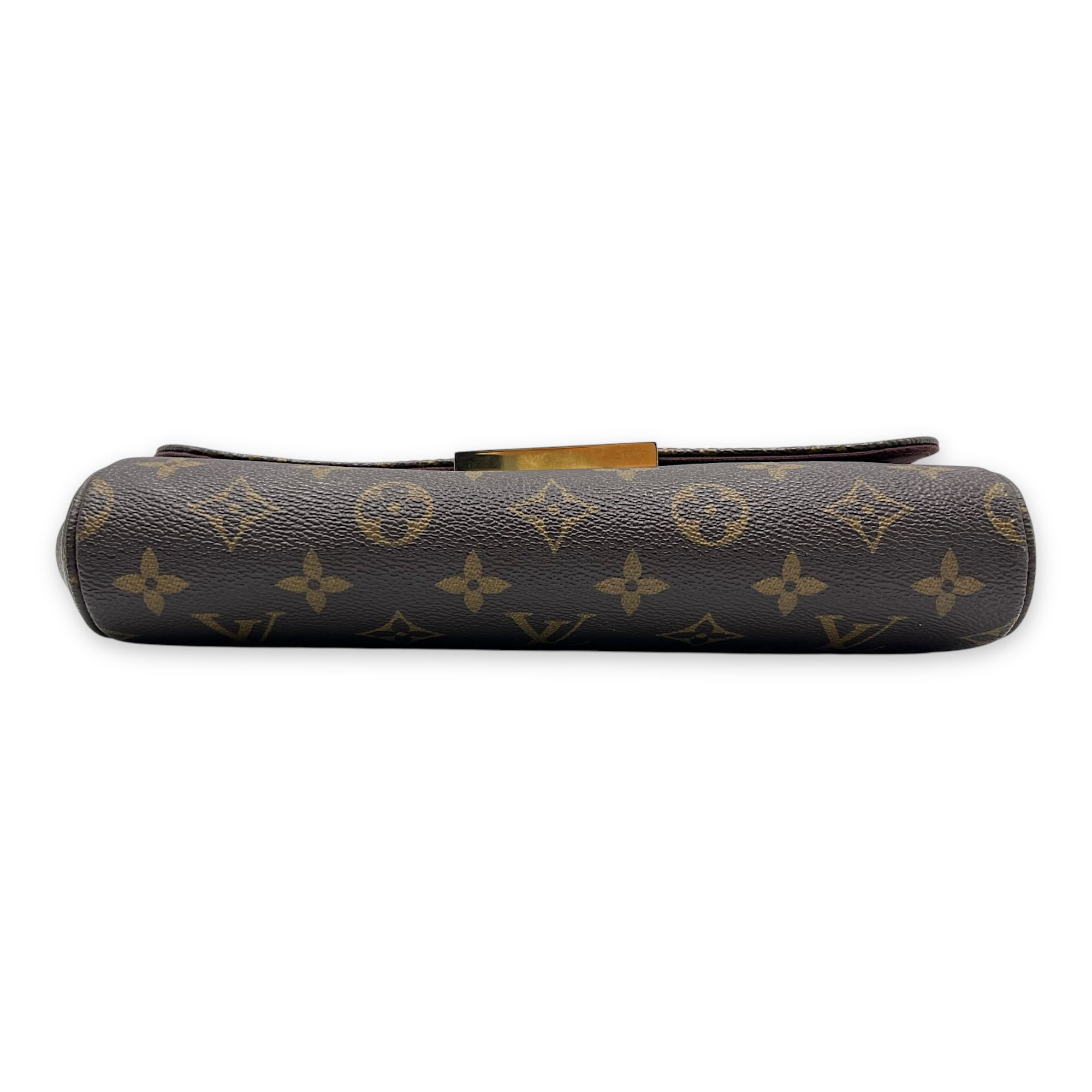 Louis Vuitton Favourite Crossbody Bag Brown in Monogram Coated Canvas, Gold hardware_5