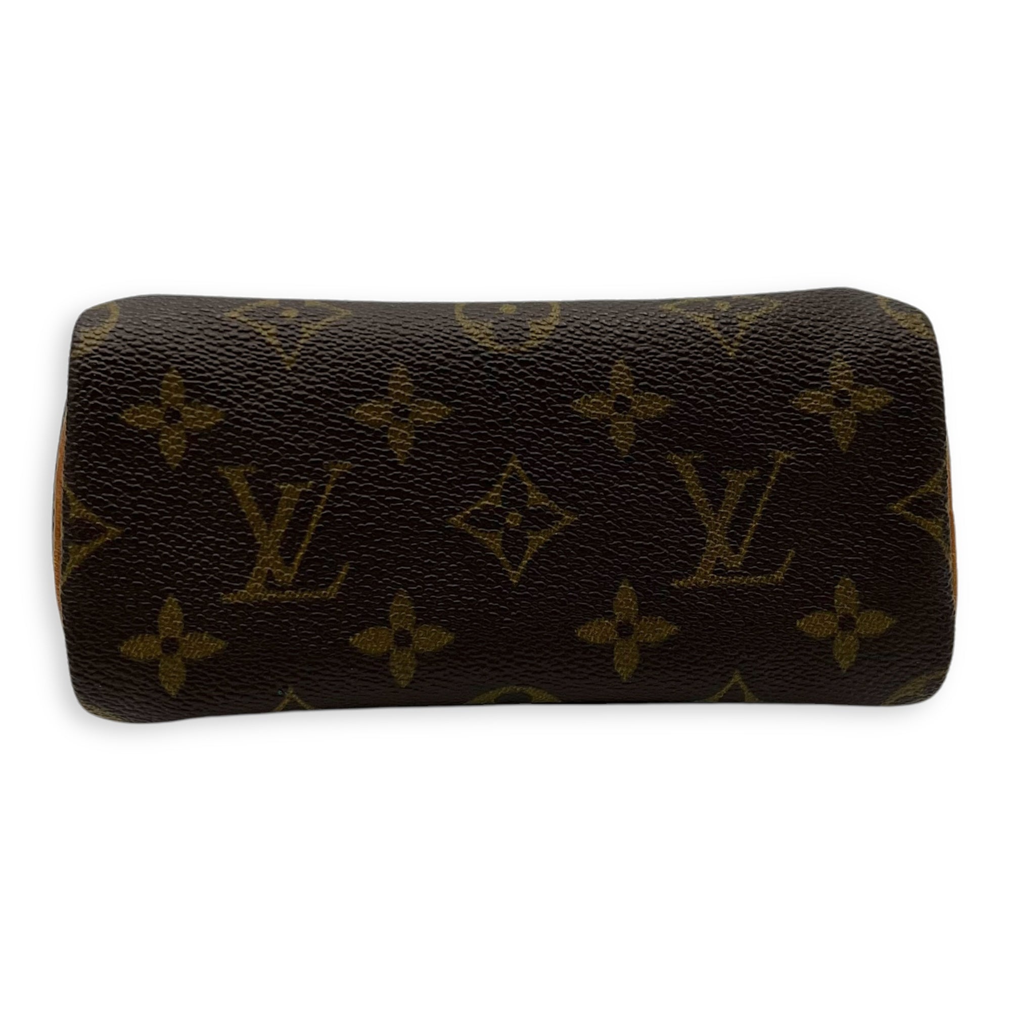 Louis Vuitton Speedy Top Handle Bag Nano Brown in Monogram Coated Canvas, Gold hardware_5