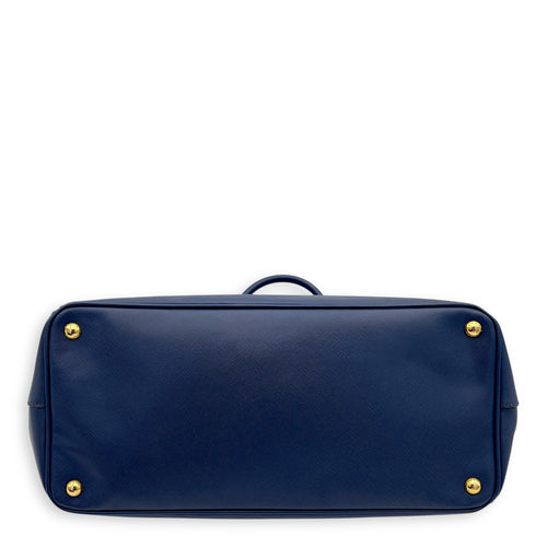 Prada Galleria Top Handle Bag Large Blue in Saffiano Leather, Gold hardware_3