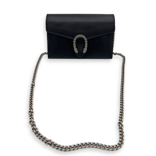 Gucci Dionysus Wallet On Chain Black in Calfskin, Silver hardware_7