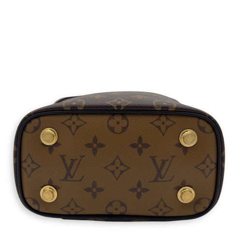 Louis Vuitton Vanity Top Handle Bag Brown in Monogram Coated Canvas, Gold hardware_5