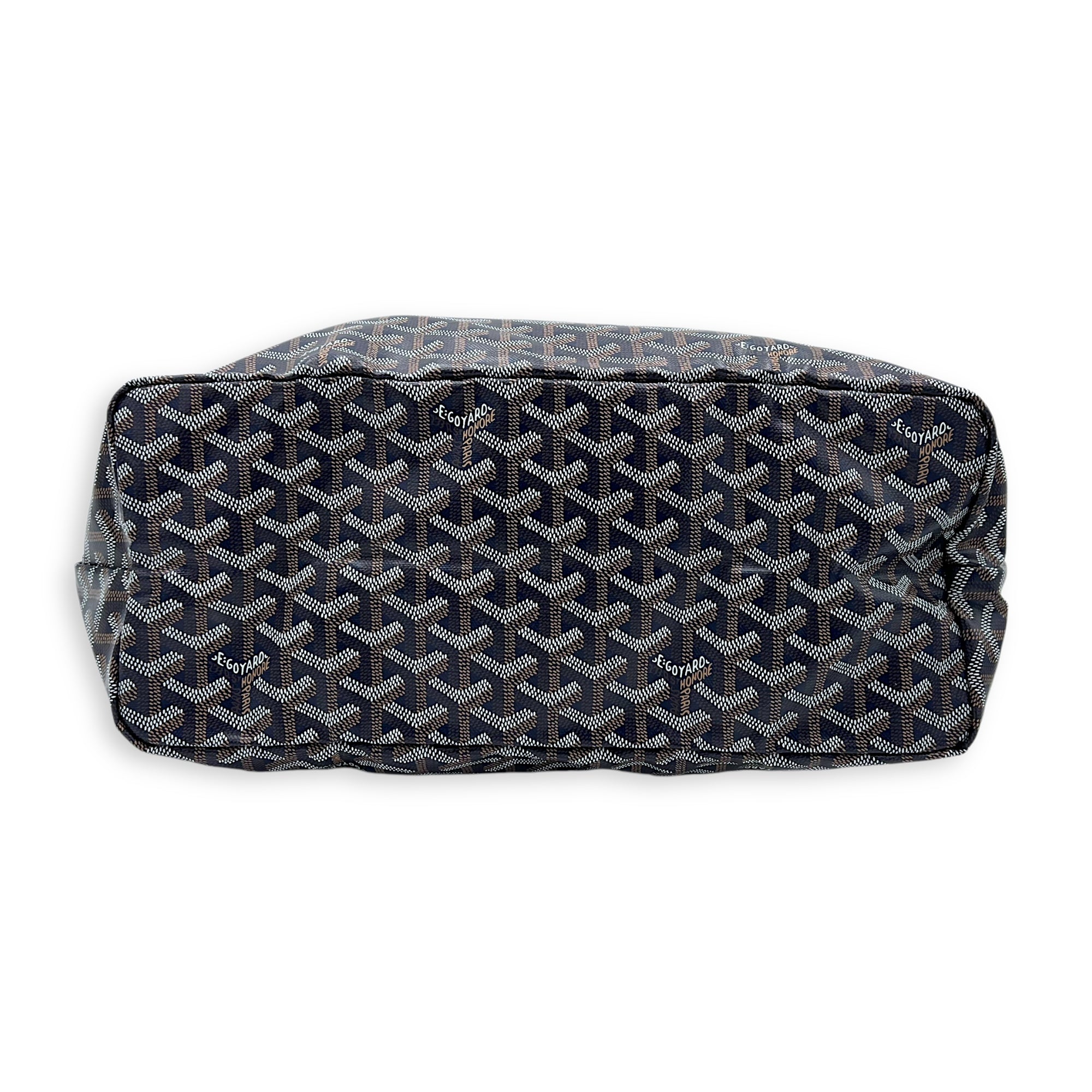 Goyard Saint Louis PM Blue Tote Bag in Coated Canvas, Silver hardware_5