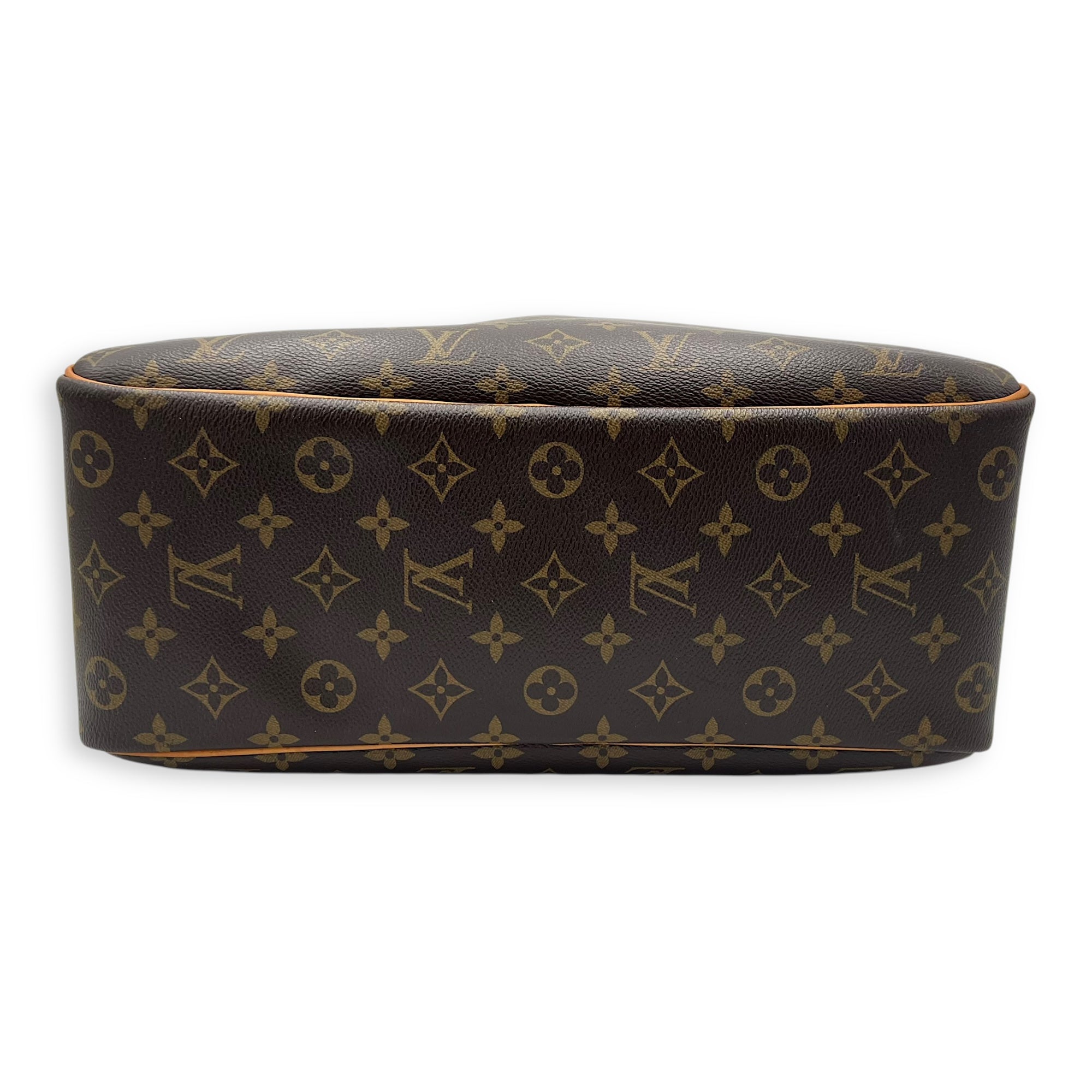 Louis Vuitton Deauville MM Brown Top Handle Bag in Monogram Coated Canvas, Gold hardware_5