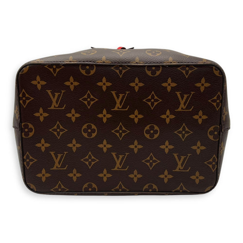 Louis Vuitton NeoNoe MM Brown Bucket Bag in Monogram Coated Canvas, Gold hardware_5