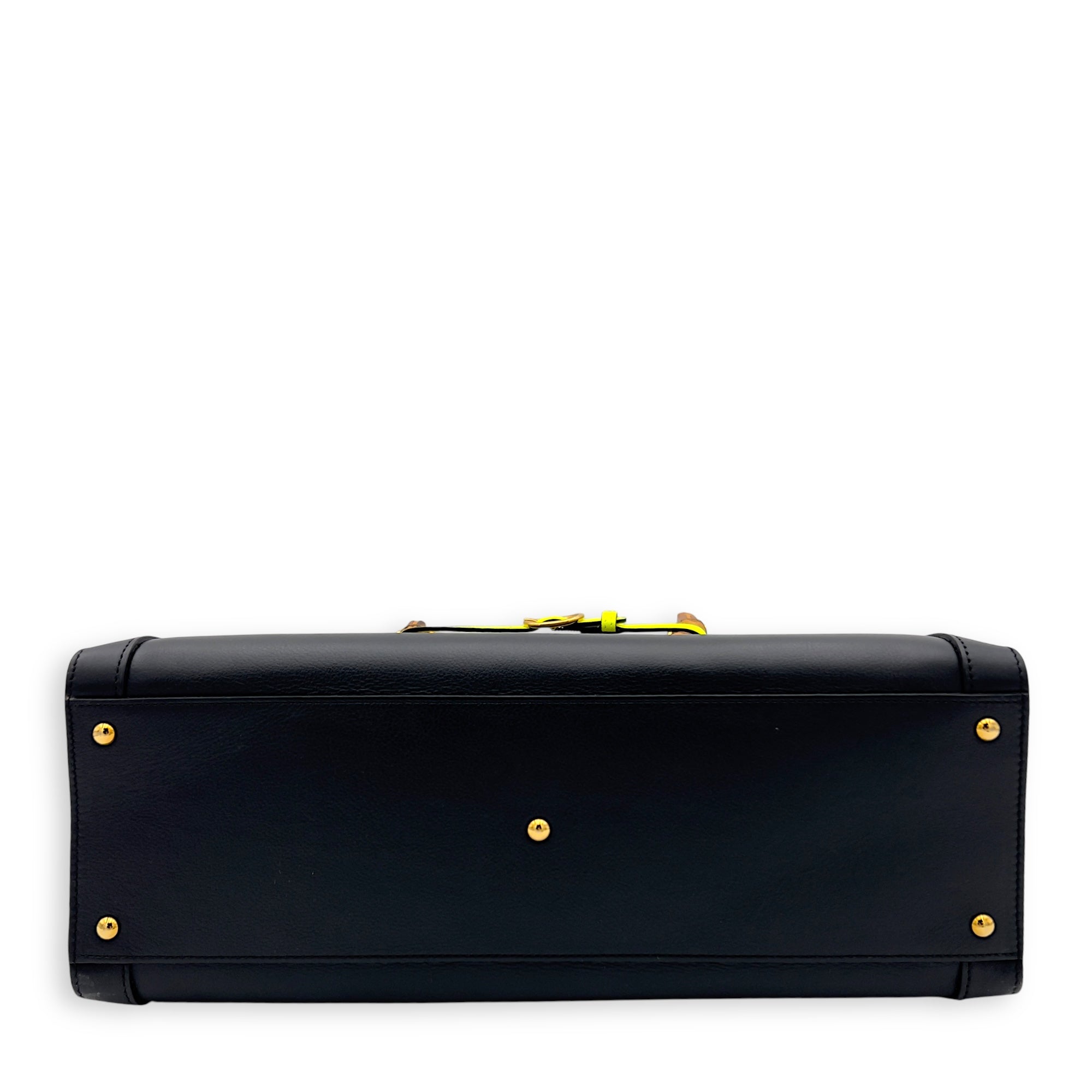 Gucci Diana Top Handle Bag Black in Calfskin, Gold hardware_7