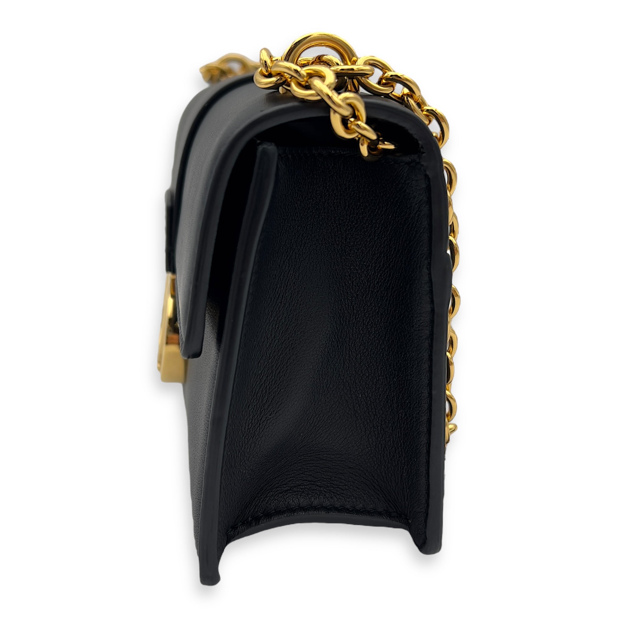 Christian Dior 30 Montaigne East West Black Shoulder Bag in Calfskin, Gold hardware_4