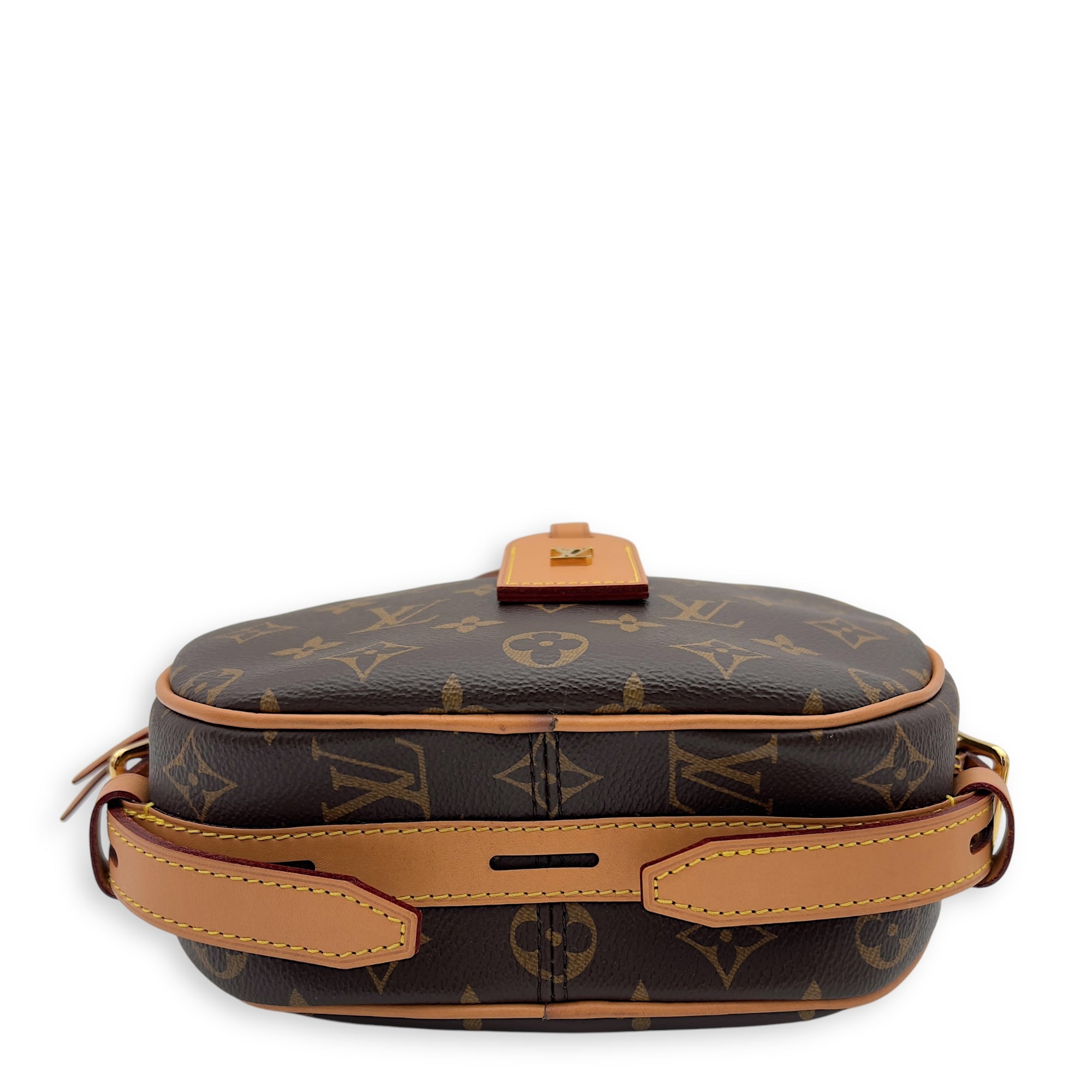 Louis Vuitton Boite a Chapeau MM Brown Crossbody Bag in Monogram Coated Canvas, Gold hardware_5