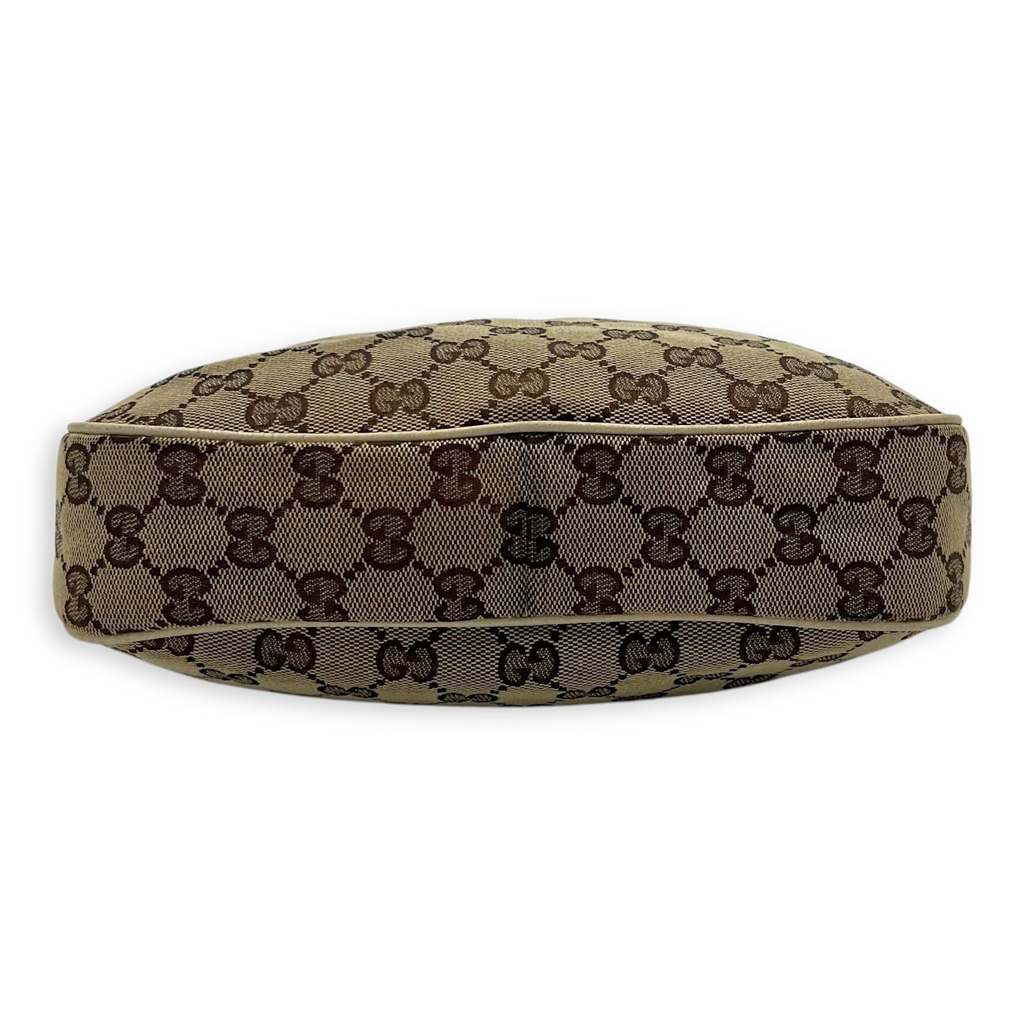 Gucci GG Shoulder Bag Brown in Canvas, Gold hardware_5