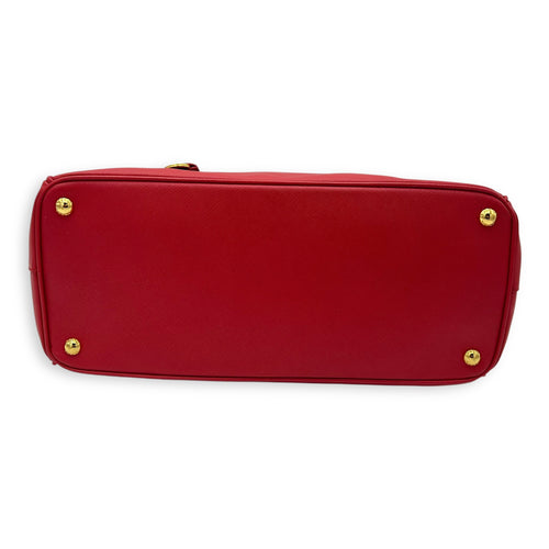 Prada Galleria Top Handle Bag Red in Saffiano Leather, Gold hardware_5