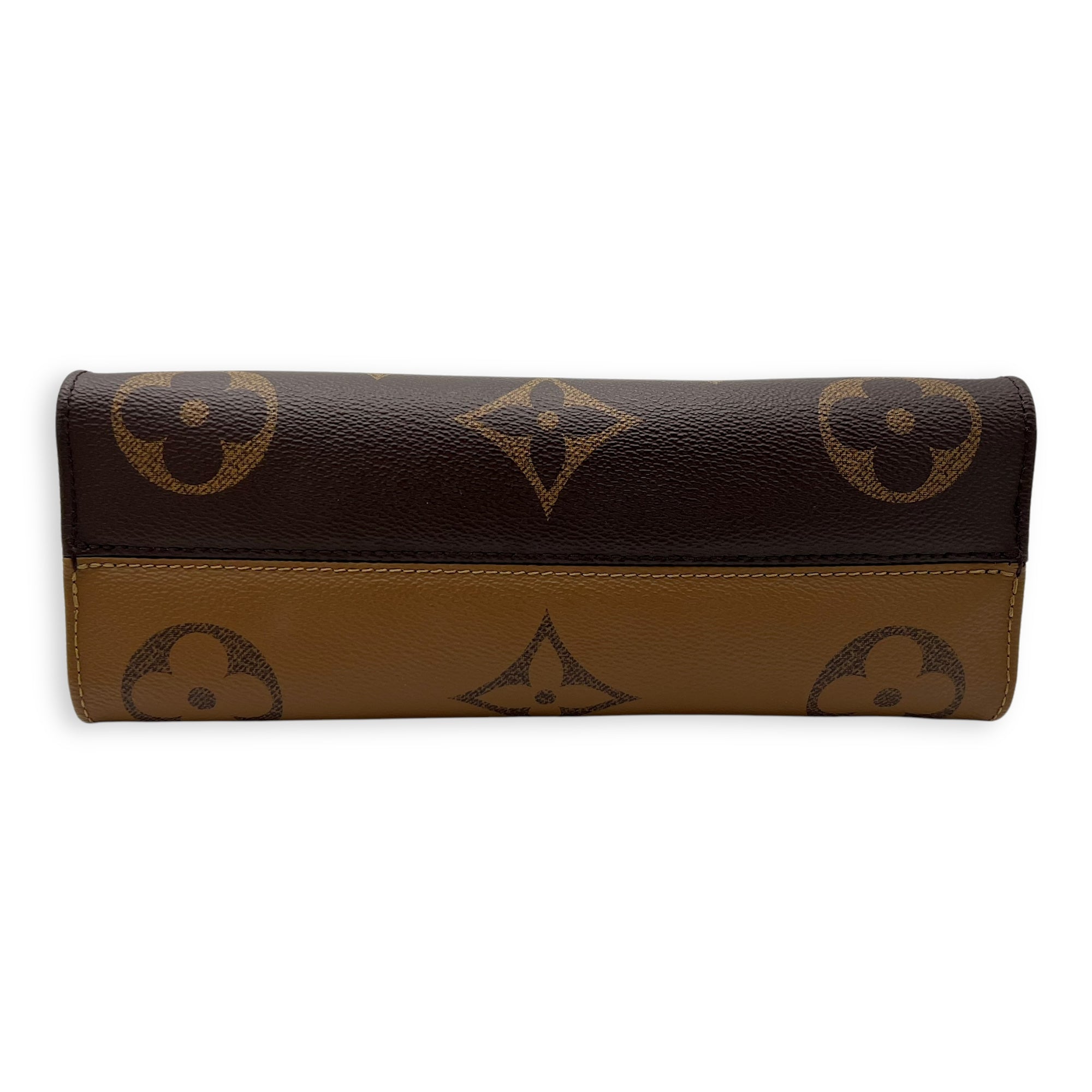 Louis Vuitton OnTheGo Tote Bag East West Brown in Monogram Coated Canvas, Gold hardware_5