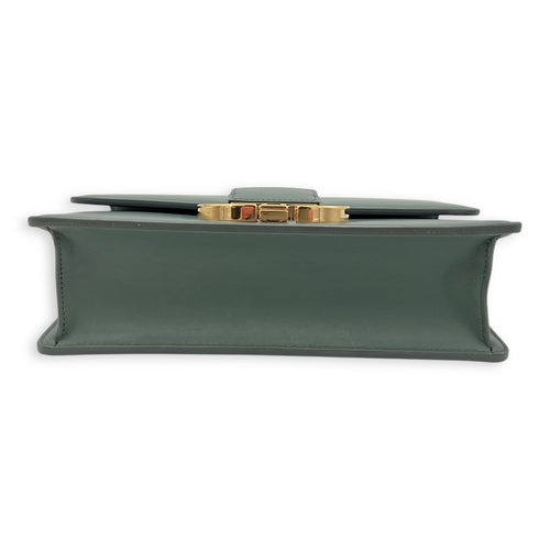 Christian Dior 30 Montaigne Crossbody Bag Green in Calfskin, Gold hardware_5