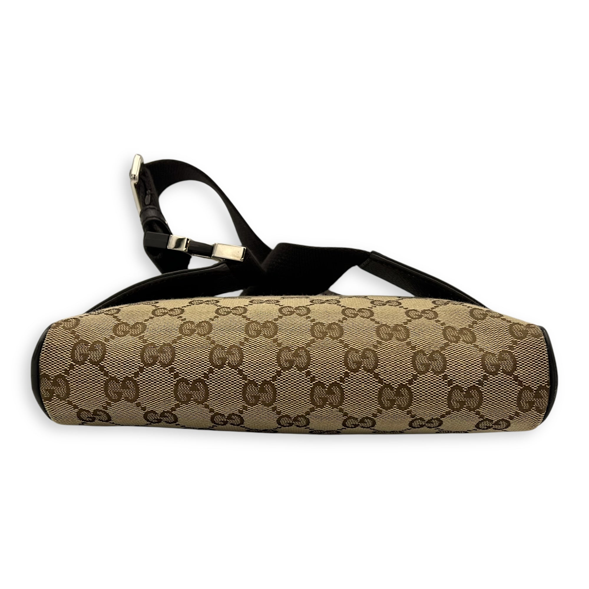 Gucci GG Belt Bag Brown in Canvas, Silver hardware_5