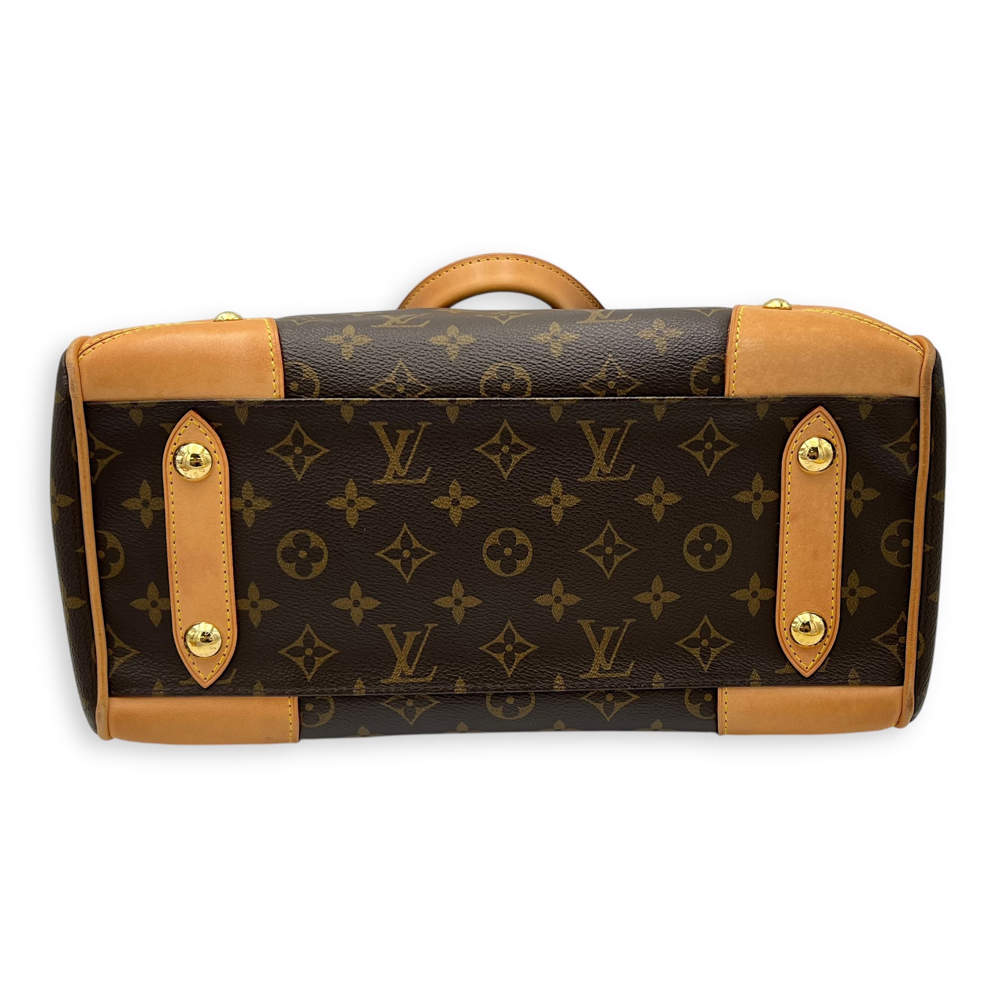 Louis Vuitton Retiro PM Brown Top Handle Bag in Monogram Coated Canvas, Gold hardware_5