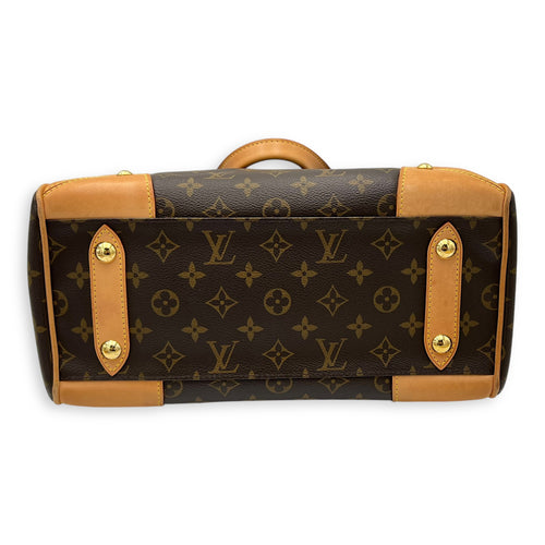 Louis Vuitton Retiro PM Brown Top Handle Bag in Monogram Coated Canvas, Gold hardware_5