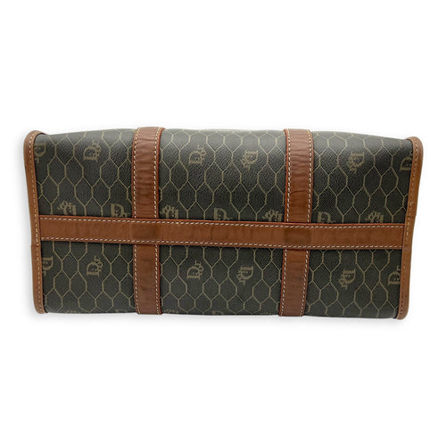 Christian Dior Honeycomb  Top Handle Bag Brown in Coated Canvas, Gold hardware_5
