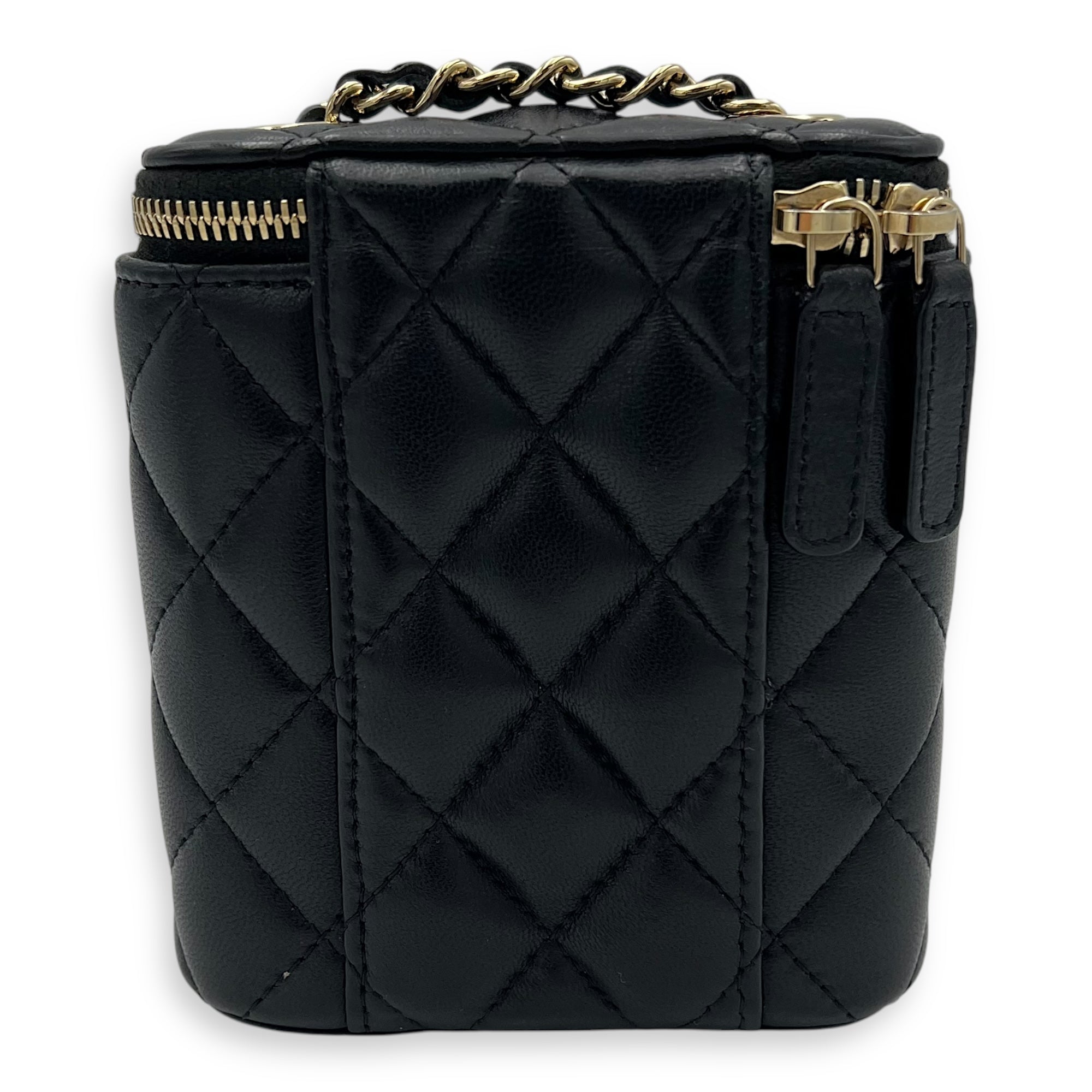 Chanel CC Vanity Bag Black in Lambskin, Gold hardware_2