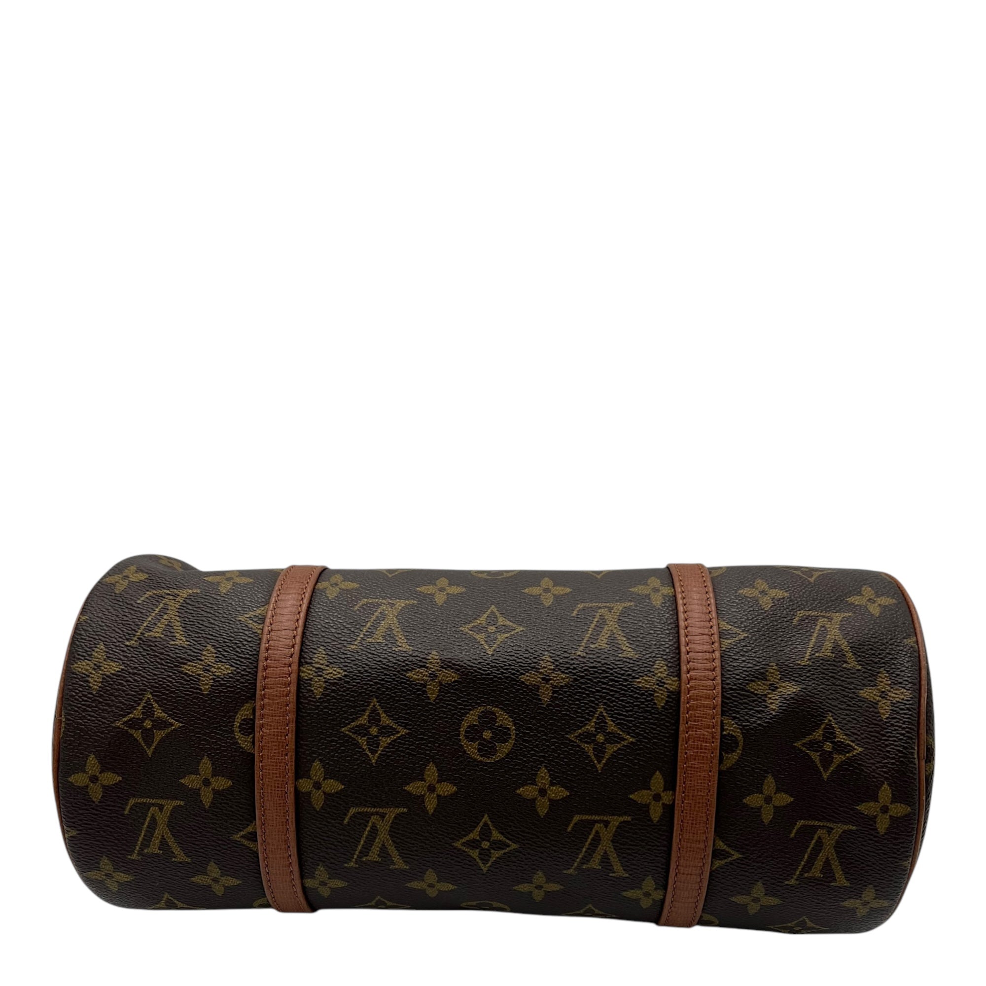 Louis Vuitton Papillon Top Handle Bag Brown in Monogram Coated Canvas, Gold hardware_5