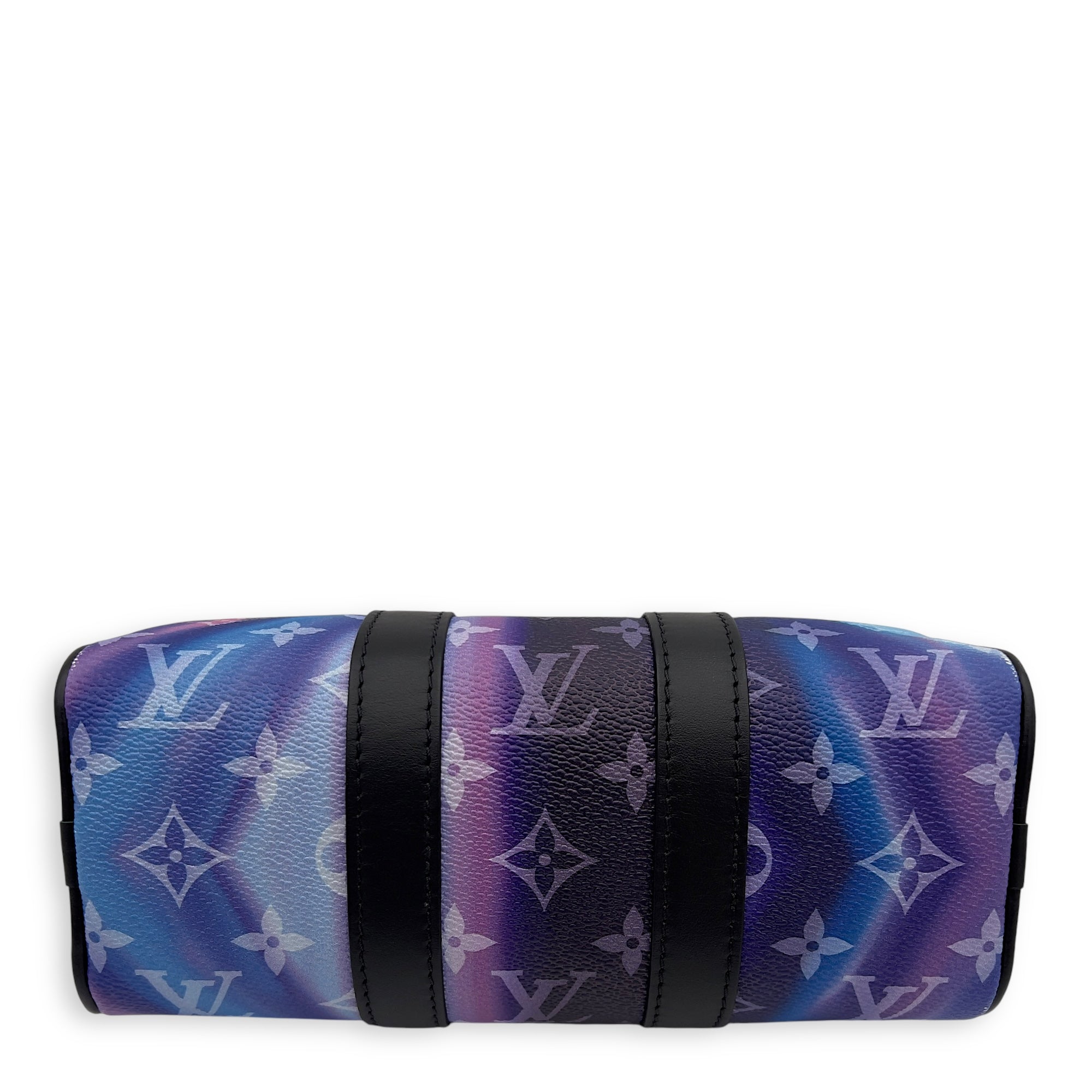 Louis Vuitton Keepall Crossbody Bag  Black in Coated Canvas , Silver Hardware_5