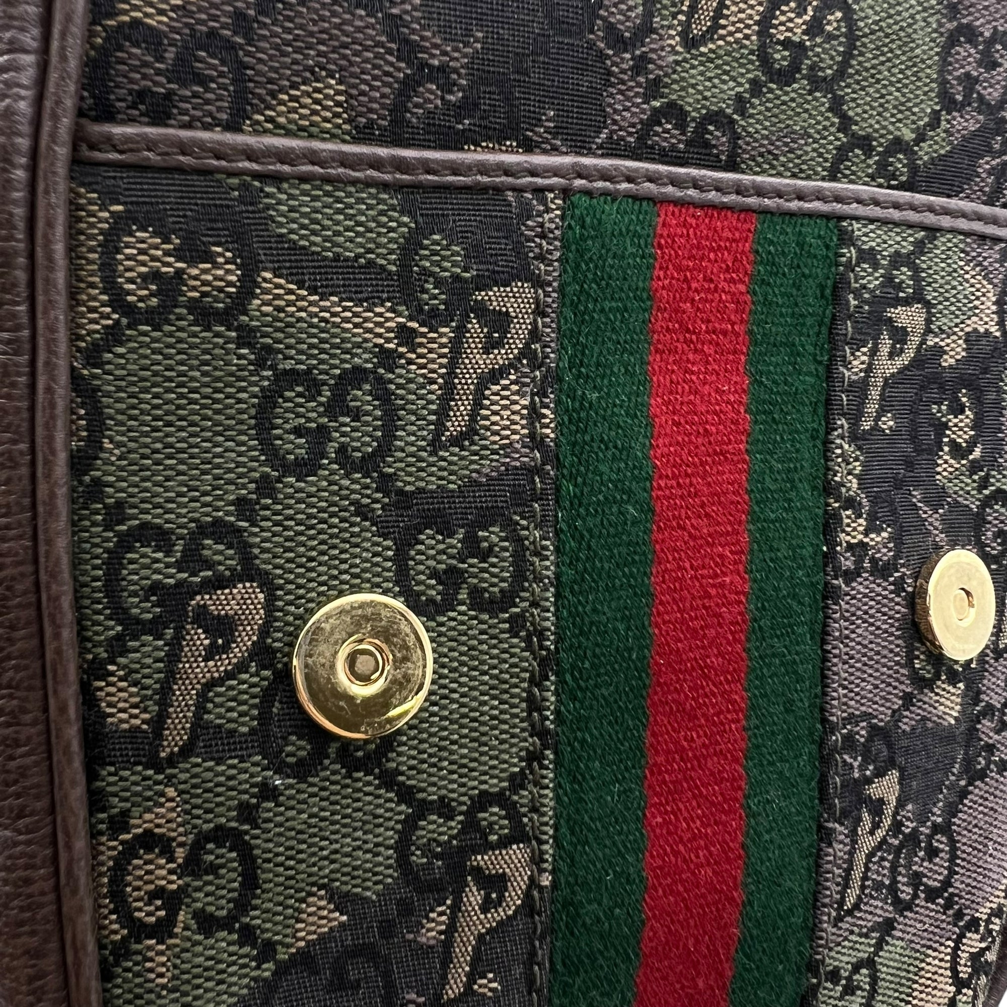 Gucci Gucci x Palace Brown Crossbody Bag in Canvas, Gold hardware_7