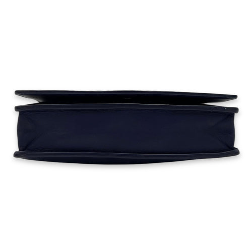 Bottega Veneta Intrecciato Wallet On Chain Blue in Calfskin, Gold hardware_5