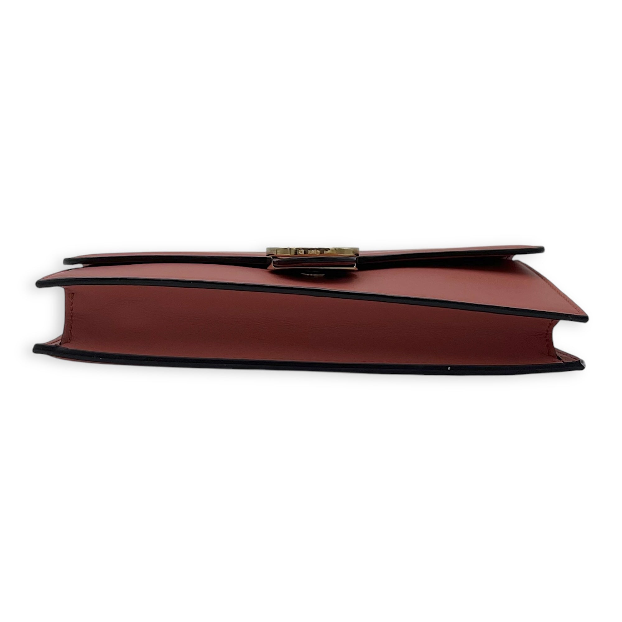 Gucci Interlocking G Crossbody Bag Red in Calfskin, Gold hardware_5