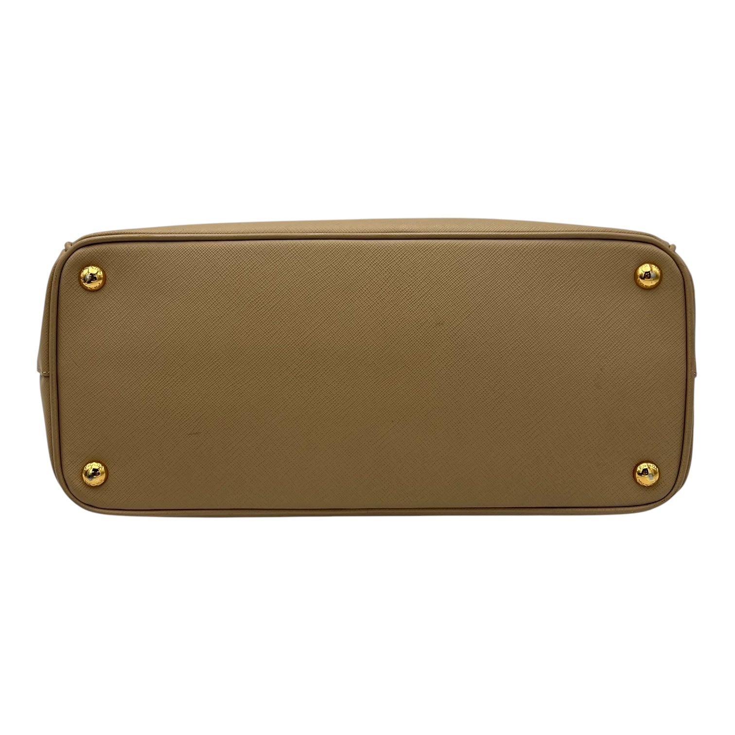 Prada Galleria Top Handle Bag Beige in Saffiano Leather, Gold hardware_5
