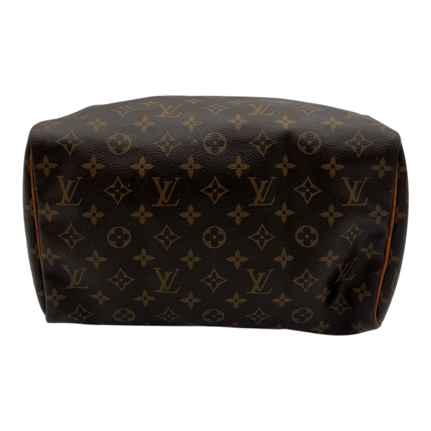Louis Vuitton Speedy Top Handle Bag 30 Brown in Monogram Coated Canvas, Gold hardware_5