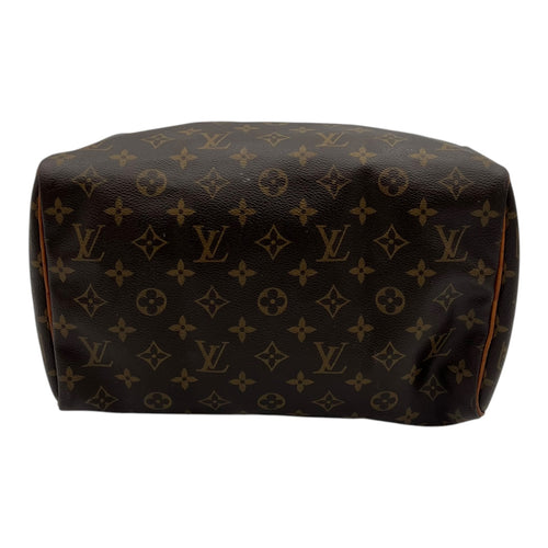Louis Vuitton Speedy Top Handle Bag 30 Brown in Monogram Coated Canvas, Gold hardware_5