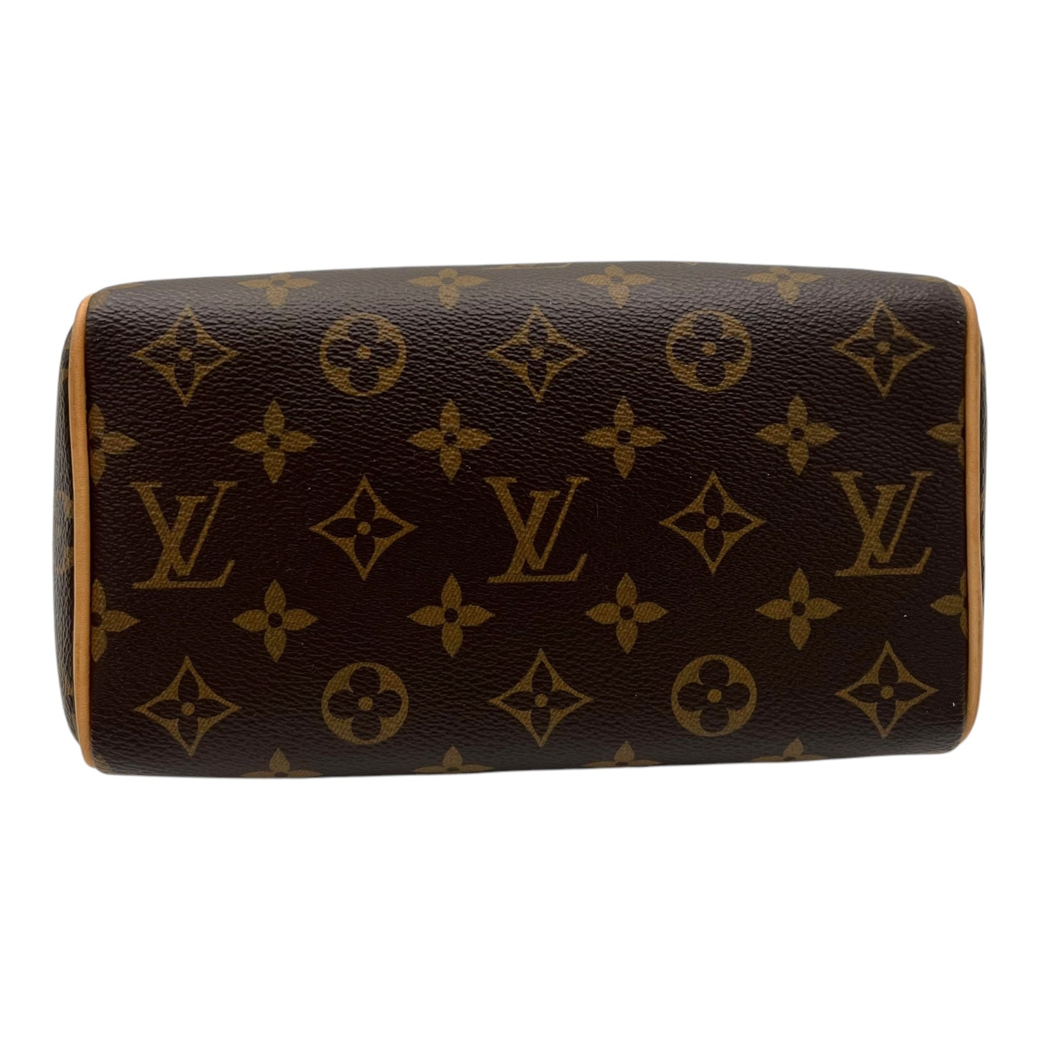 Louis Vuitton Speedy Top Handle Bag 20 Brown in Monogram Coated Canvas, Gold hardware_5