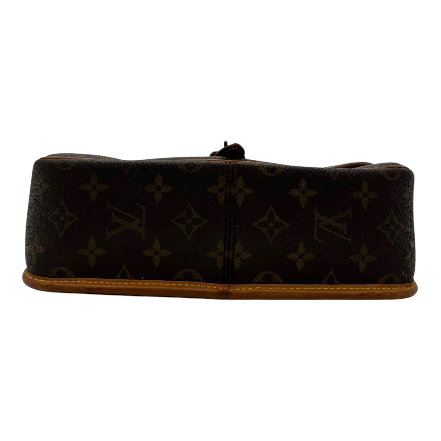 Louis Vuitton Sologne Shoulder Bag Brown in Monogram Coated Canvas, Gold hardware_5
