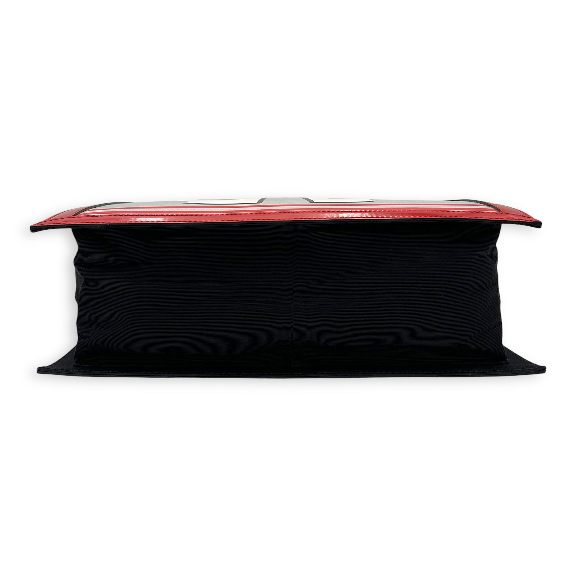Chanel Others Top Handle Bag Red in Patent Leather, Silver hardware_5