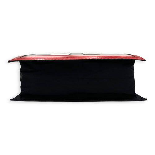 Chanel Others Top Handle Bag Red in Patent Leather, Silver hardware_5