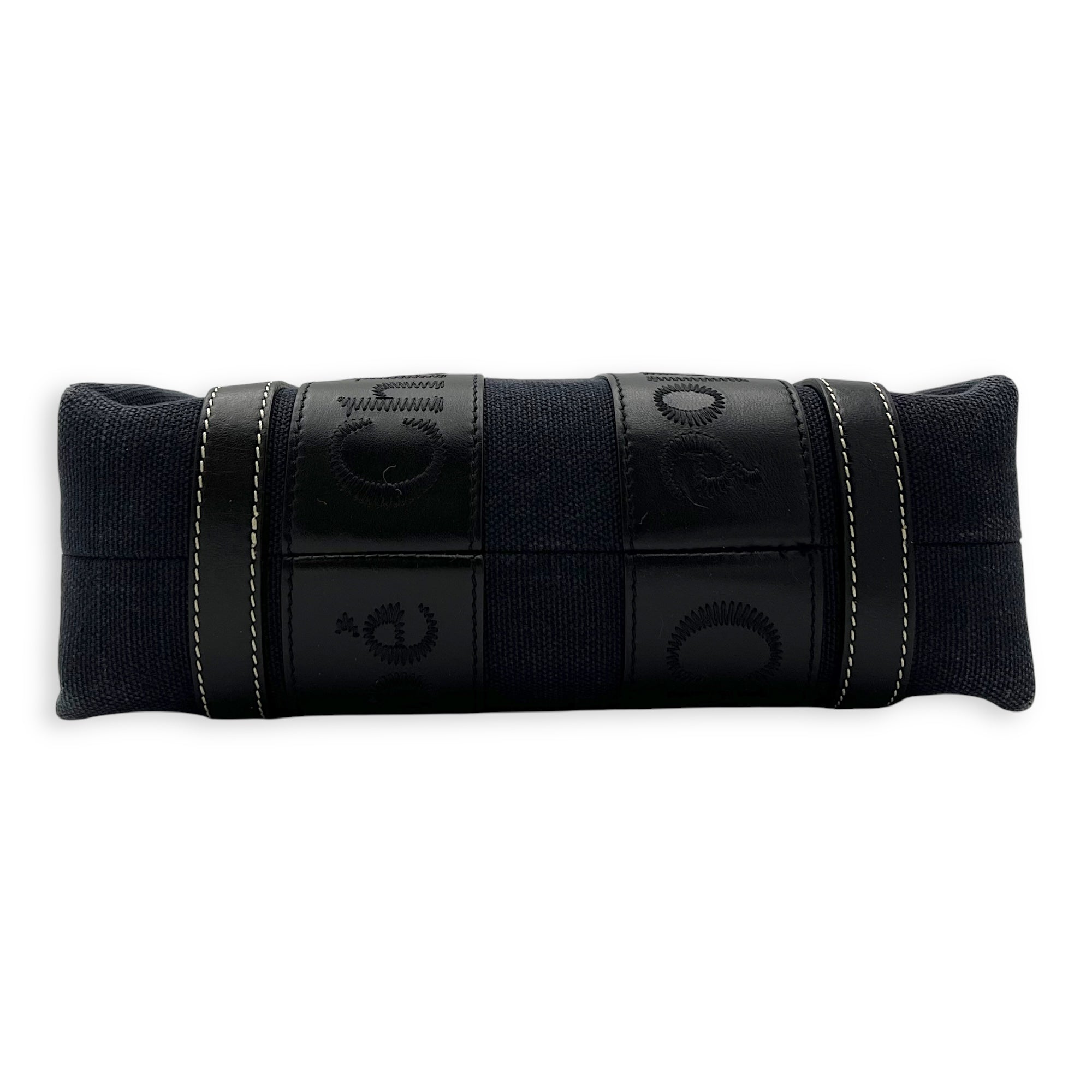 Chloé Woody Tote Bag Blue in Denim, Gold hardware_5