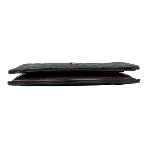 Chanel Classic Wallet Black in Caviar Leather, Gold hardware_5