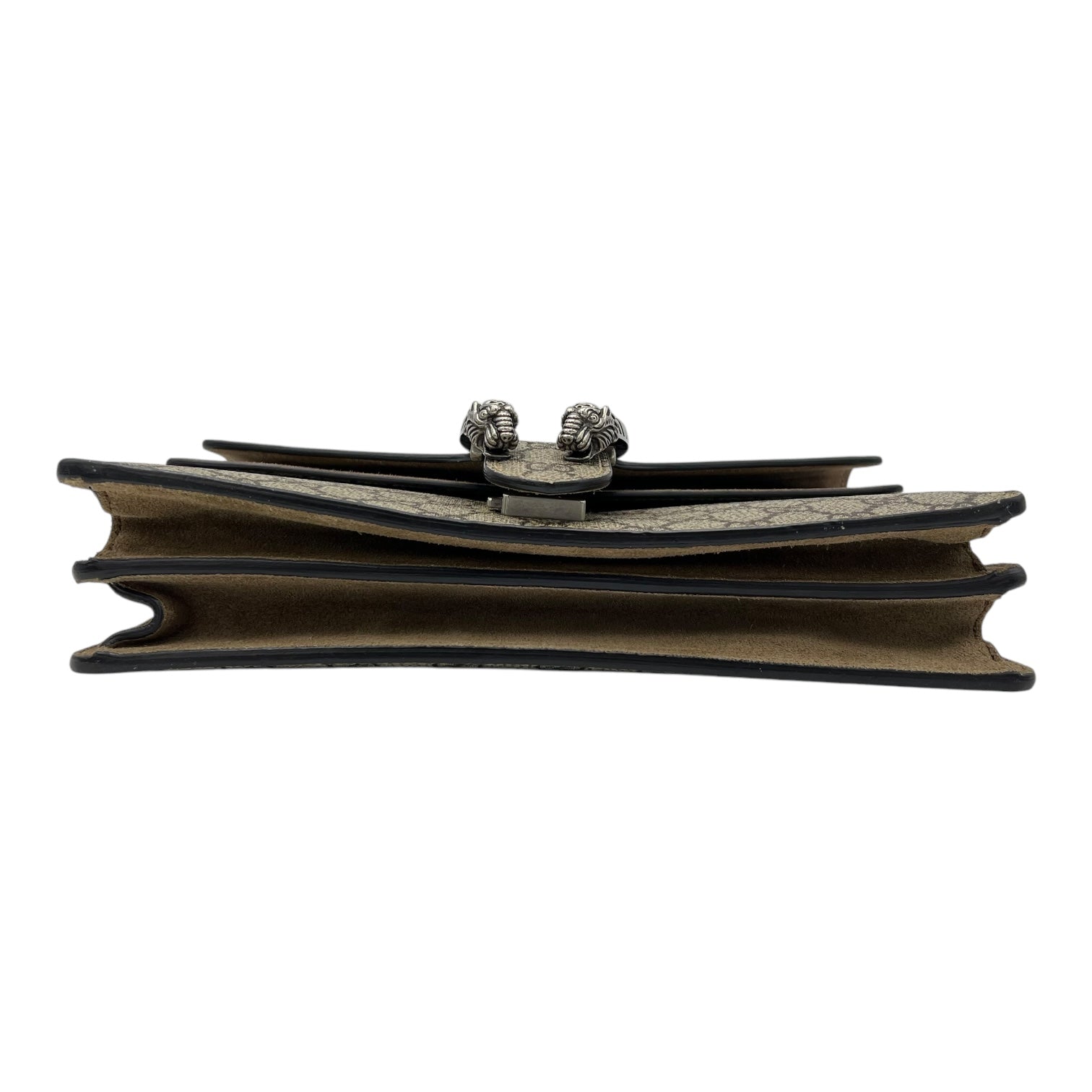 Gucci Dionysus Shoulder Bag Small Brown in Coated Canvas, Silver hardware_5