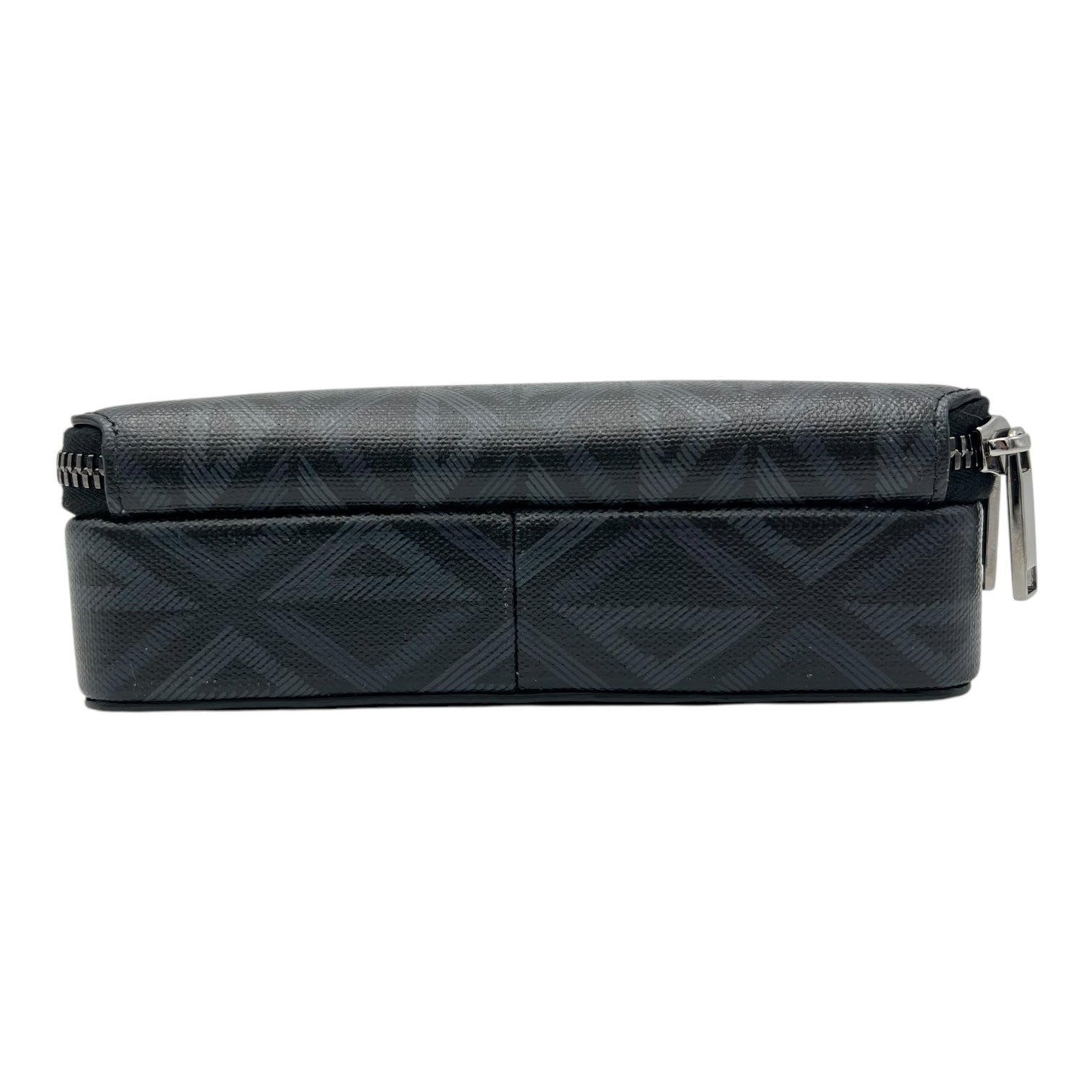 Christian Dior Pouch with strap Crossbody Bag Blue in Coated Canvas, Silver hardware_5