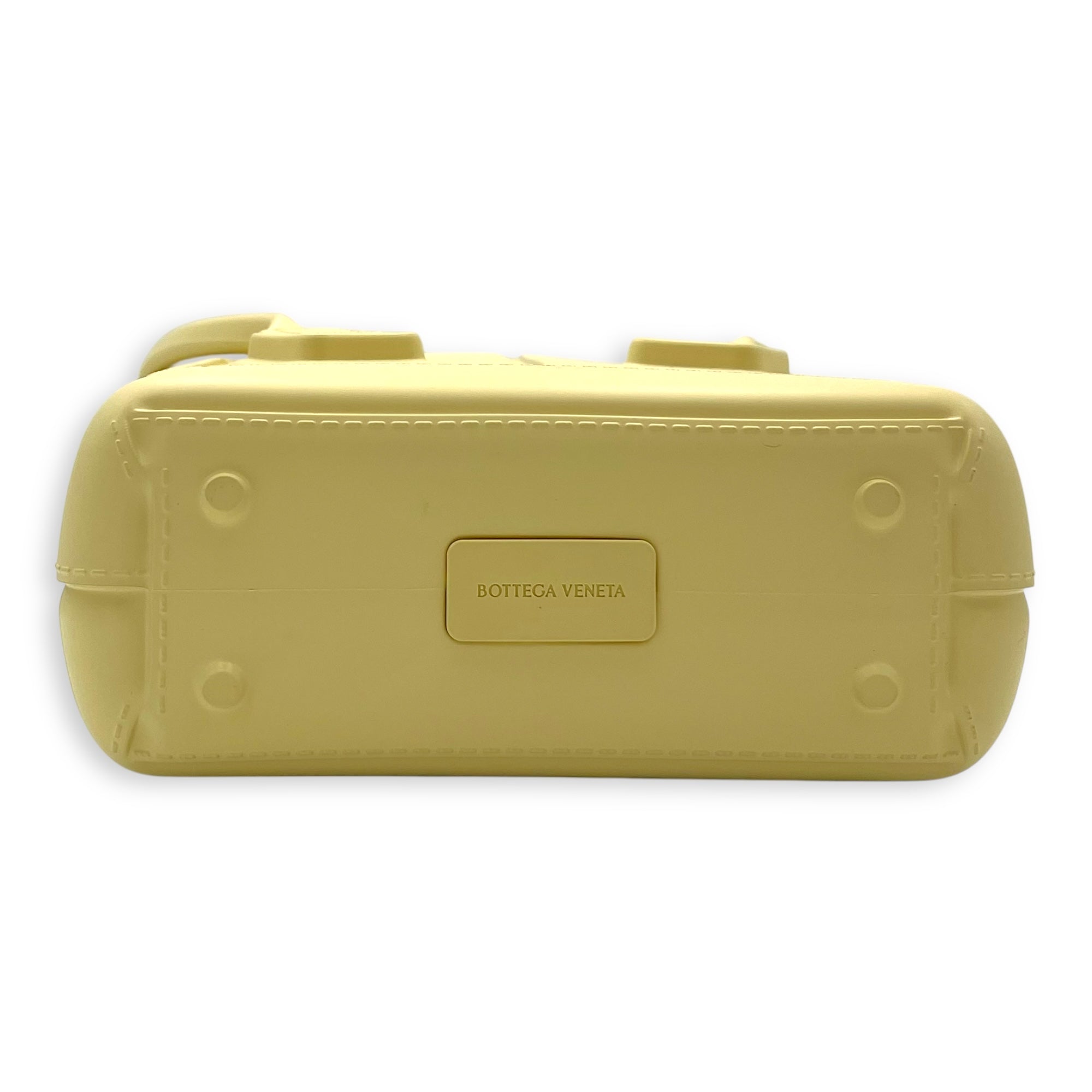 Bottega Veneta Arco Top Handle Bag Yellow in Rubber_5