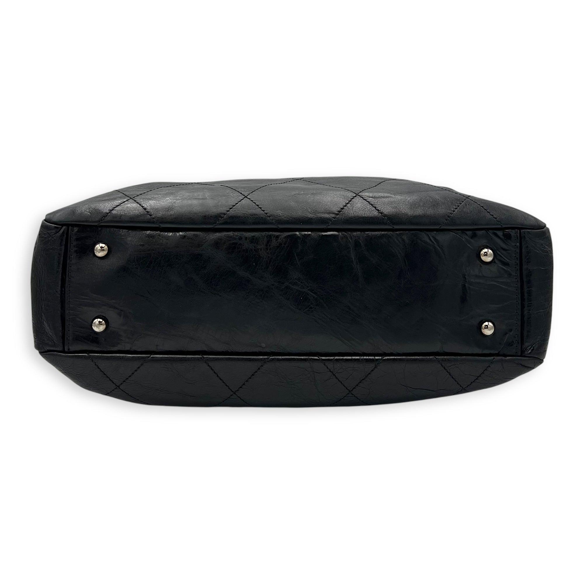 Chanel 2 way bag Top Handle Bag Black in Calfskin, Gold hardware_5