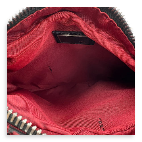 Fendi Zucca Shoulder Bag Red in Canvas, Silver hardware_6