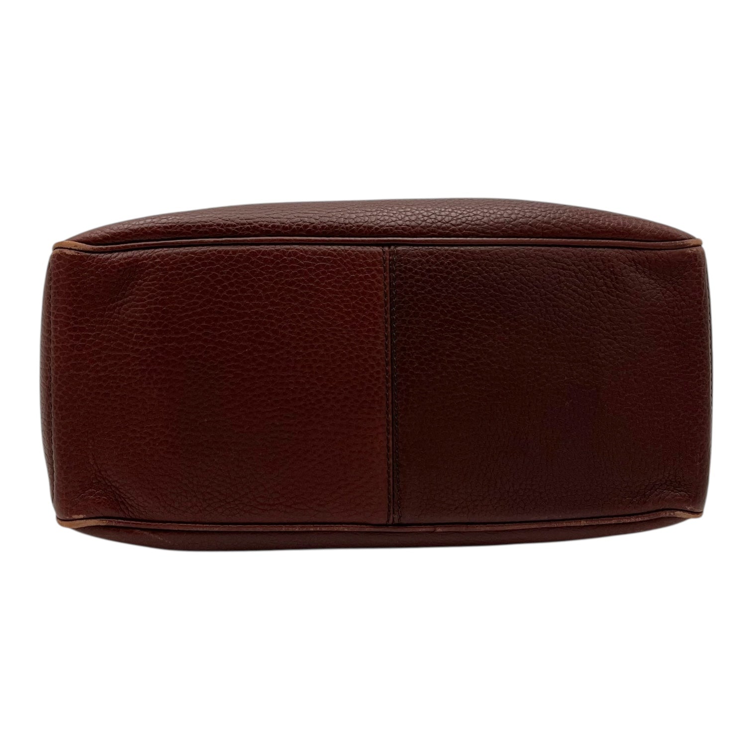 Celine Boogie Top Handle Bag Brown in Calfskin, Silver hardware_5